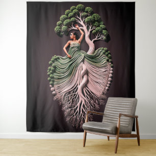 Tenture Élégante œuvre d'art murale représentant une femme