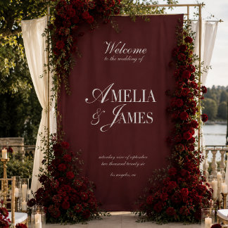 Tenture Élégante Suite de Mariage Minimaliste Cabernet Bou