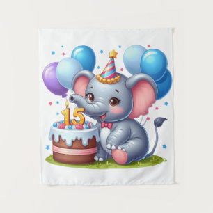 Tenture Élément éléphant 15e anniversaire