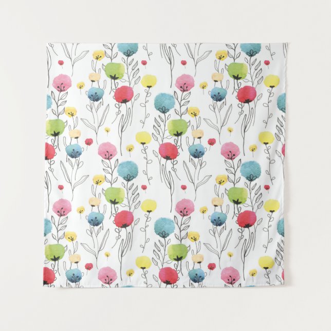 Tenture Eléments de design colorés, amusants, circulaires (Devant)