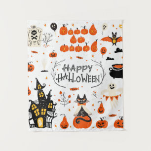 Tenture Eléments de design Halloween. Cliparts d'Halloween
