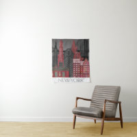 Élévations de New York par nuit - Rouge