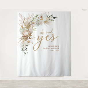 Tenture Elle a dit Oui   Décor de Mariage Bohème pour une 
