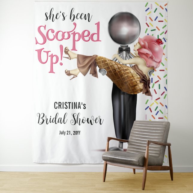 Tenture Elle a été récupérée crème glacée fond (En situation)