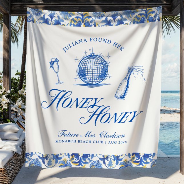 Tenture Elle A Trouvé Son Honey Honey Blue Greece Bachelor (Créateur téléchargé)