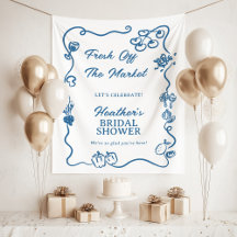 Elle est Fraîche du Marché Panneau de Baby Shower 
