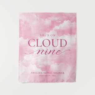 Tenture Elle est sur nuage neuf Fête des mariées rose