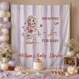 Tenture Emballé dans l'amour Fête de bébé momie lavande