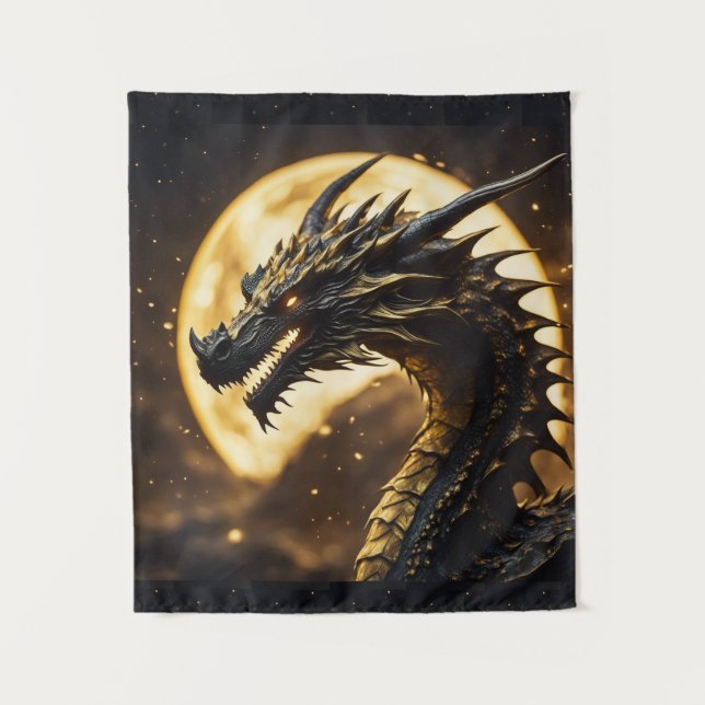 Tenture Ember The Dragon Wall Hanging Bedroom Decor (Devant)