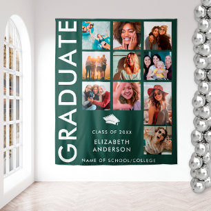 Tenture Emerald Green Photo Backdrop pour Graduation Party