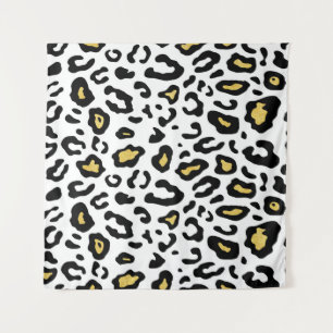 Tenture Empreinte de léopard or, motif sans soudure.