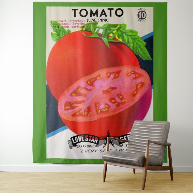 Tenture Empreinte de tomates dans les années 1950 (En situation)