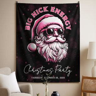 Tenture Énergie Big Nick Santa Noël drôle de fêtes de fin