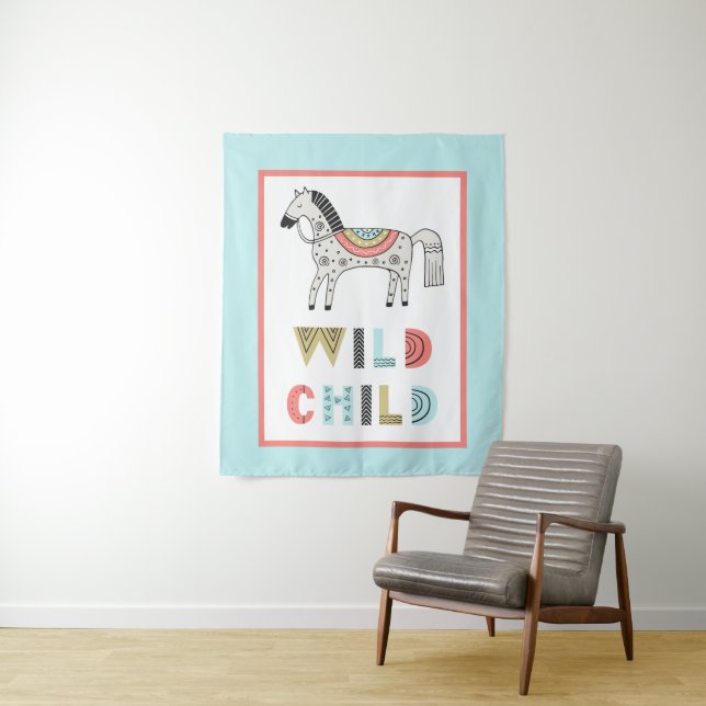 Tenture Enfant sauvage Scandia Horse Nursery (En situation)