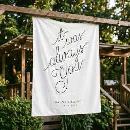 Tenture Enseignes de mariage en calligraphie personnalisée