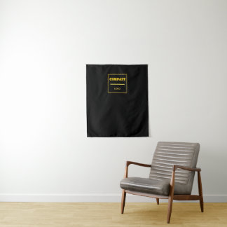 Tenture Entreprise personnalisée noir moderne sur mesure a