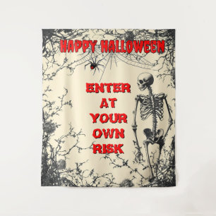 Tenture Entrez Si Vous Osez : Une Hauntion Halloween fond