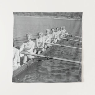 Tenture ÉQUIPE D'ÉQUIPEvintage, sport, rangée, équipe, bat