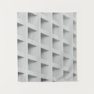 Tenture étagère cubique blanche
