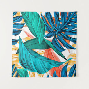 Tenture été tropical feuille exotique