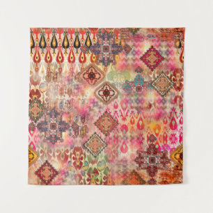 Tenture Ethnic Digital Abstrait Motif sans fil