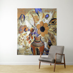 Tenture Etruscan vase with Flowers, Redon