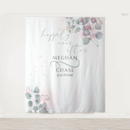 Tenture Eucalyptus rose et vert élégant