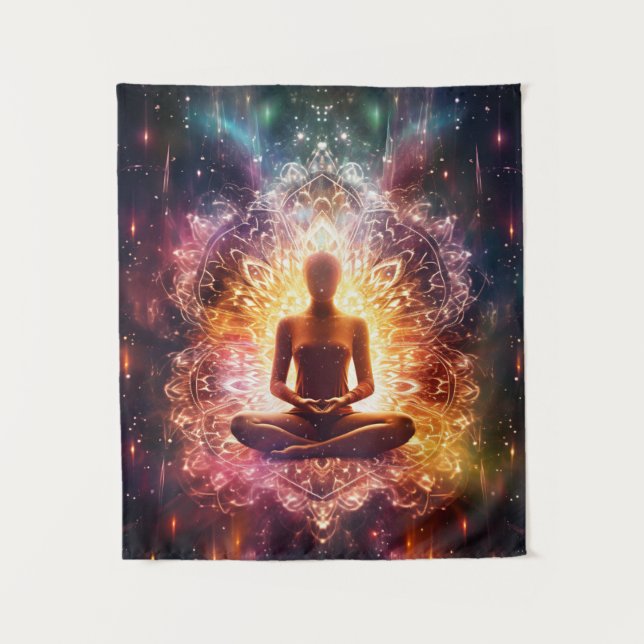 Tenture Éveil spirituel inspirant (Devant)