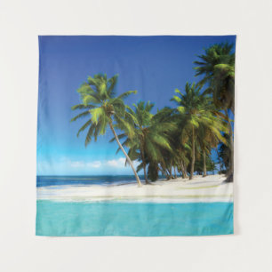 Tenture Exotic beach throw pillow
