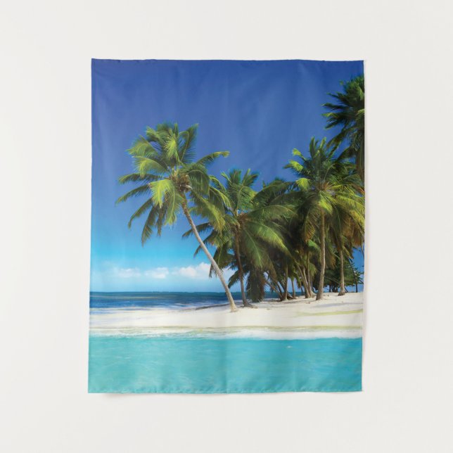 Tenture Exotic beach throw pillow (Devant)