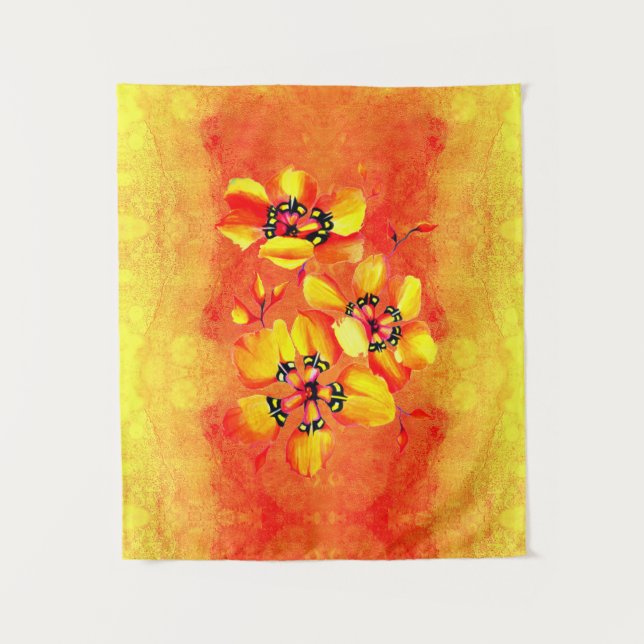Tenture Exotic Graceful Elegant Sparaxis i Motif (Devant)