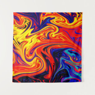 Tenture Exploration Du Motif Abstrait Coloré