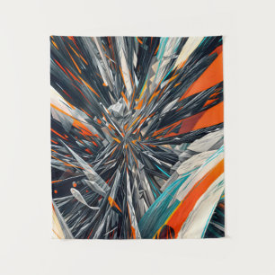 Tenture Explosion Géométrique Dynamique Abstraite – Art