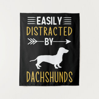 Tenture Facilement Distrait Par Les Dachshunds
