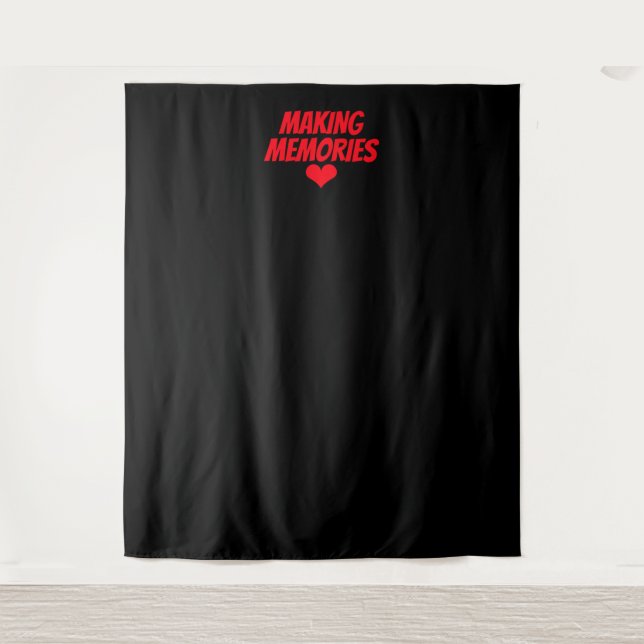 Tenture Faire des souvenirs Fond de photo de mariage rouge (Devant)