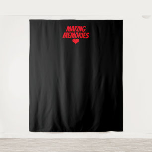 Tenture Faire des souvenirs Rouge noir Mariage photo fond