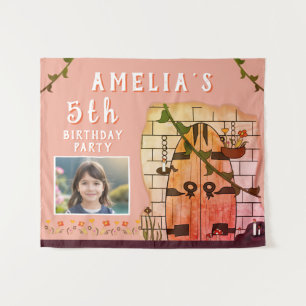 Tenture Fairy Tale Castle Door Flower Anniversaire Photo