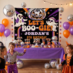 Tenture Faisons le Boo-gie Soirée Halloween Disco Violet
