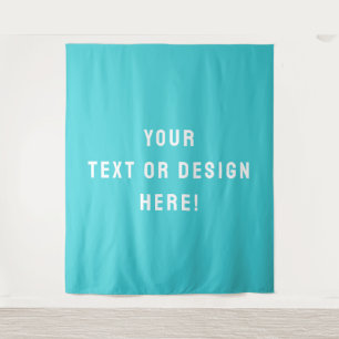 Tenture Faites-le vous - XL Personnalisé Cyan Blue Tapestr