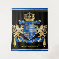 Faites votre propre armoirie de Lion d'or bleu
