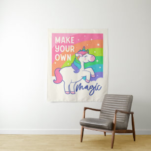 Tenture Faites votre propre magie Cute Unicorn