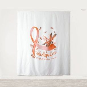 Tenture Faith Hope Love MS Awareness Dragonfly