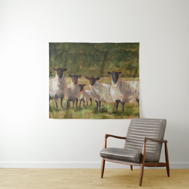 Tenture Famille de moutons (En situation (horizontale))