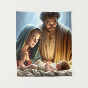 Tenture Famille de Noël