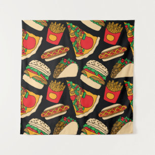 Tenture fast food pizza burger hotdog french fries tacos s