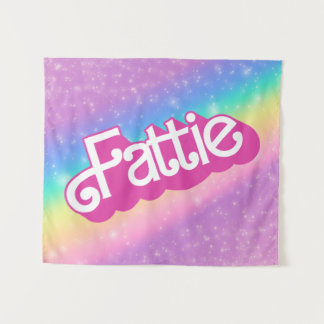 Tenture Fattie Plus Size Rainbow Retro 90's Nostalgie rose