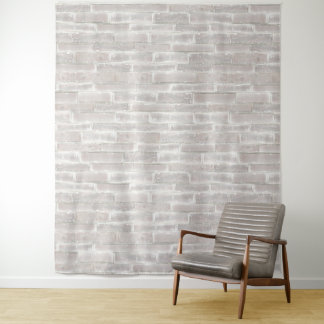 Tenture Faux Old White Brick Wall