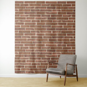 Tenture Faux Vieux Mur Brown en briques