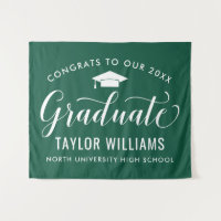 Félicitations à notre diplômé Toile de fond verte