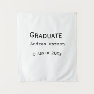 Tenture Félicitations diplômé nom promotion 20XX type w